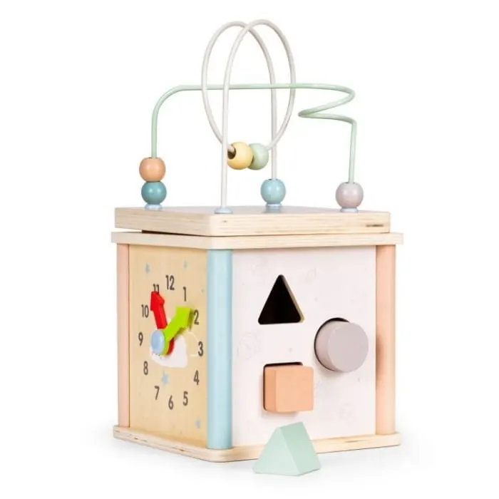 Centru activitati Ecotoys 1001, lemn, cuburi, multicolor KID977451