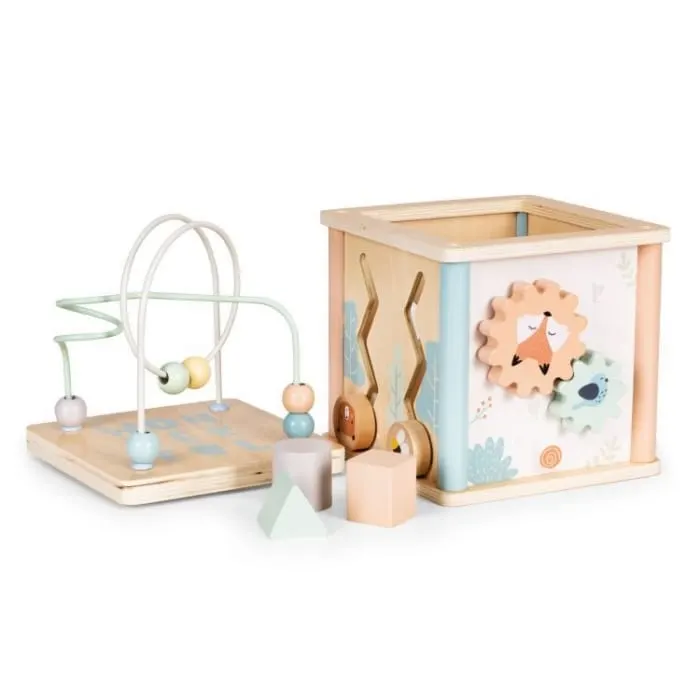 Centru activitati Ecotoys 1001, lemn, cuburi, multicolor KID977451 — imaginea 3