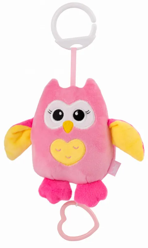 Jucarie Muzicala de Agatat Bufnita Roz - 15 cm
