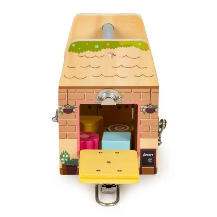 Centru activitati Ecotoys, lemn, sortator cuburi, multicolor KID000210 — imaginea 5