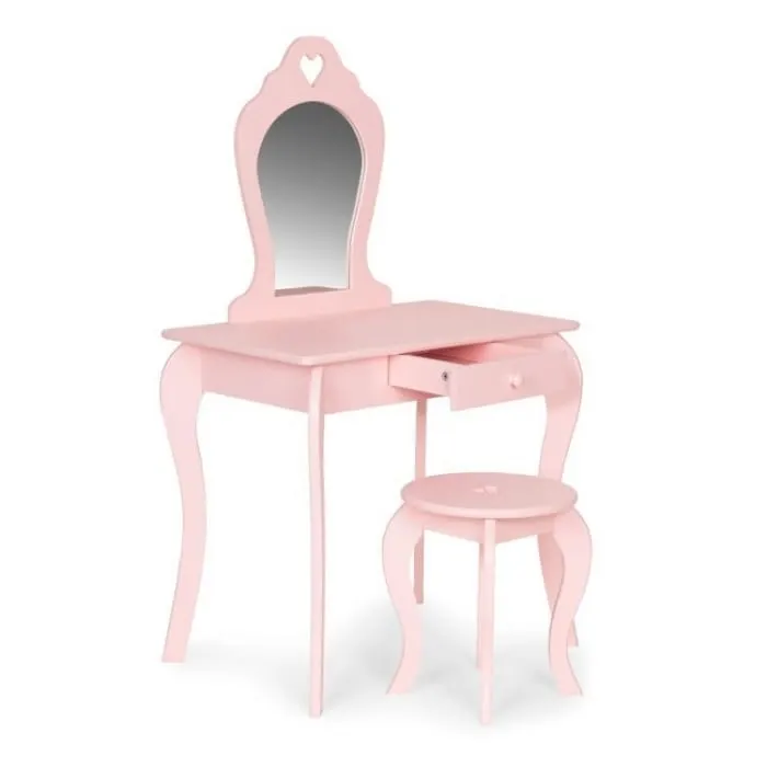 Masuta de toaleta Ecotoys, lemn, roz KID978335 — imaginea 2