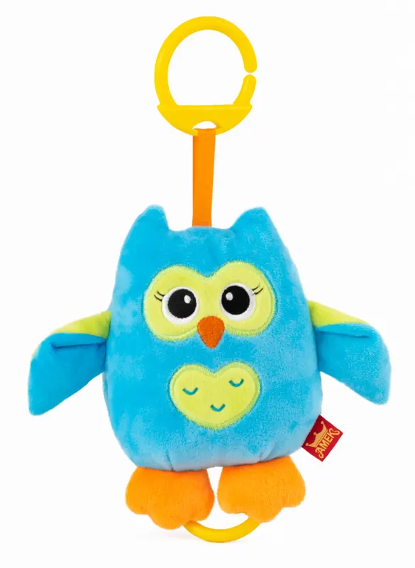 Jucarie Muzicala de Agatat Bufnita Albastra - 15 cm