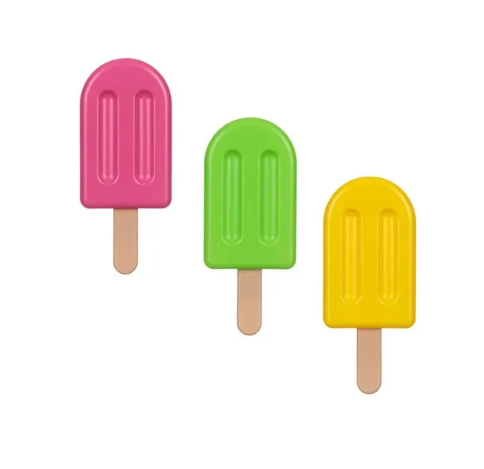 Set 3 forme gheata reutilizabile, Design Ice Cream, Multicolor