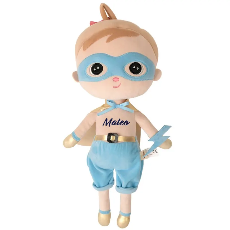 Papusa personalizata de plus Super Boy cu Pelerina (XL)