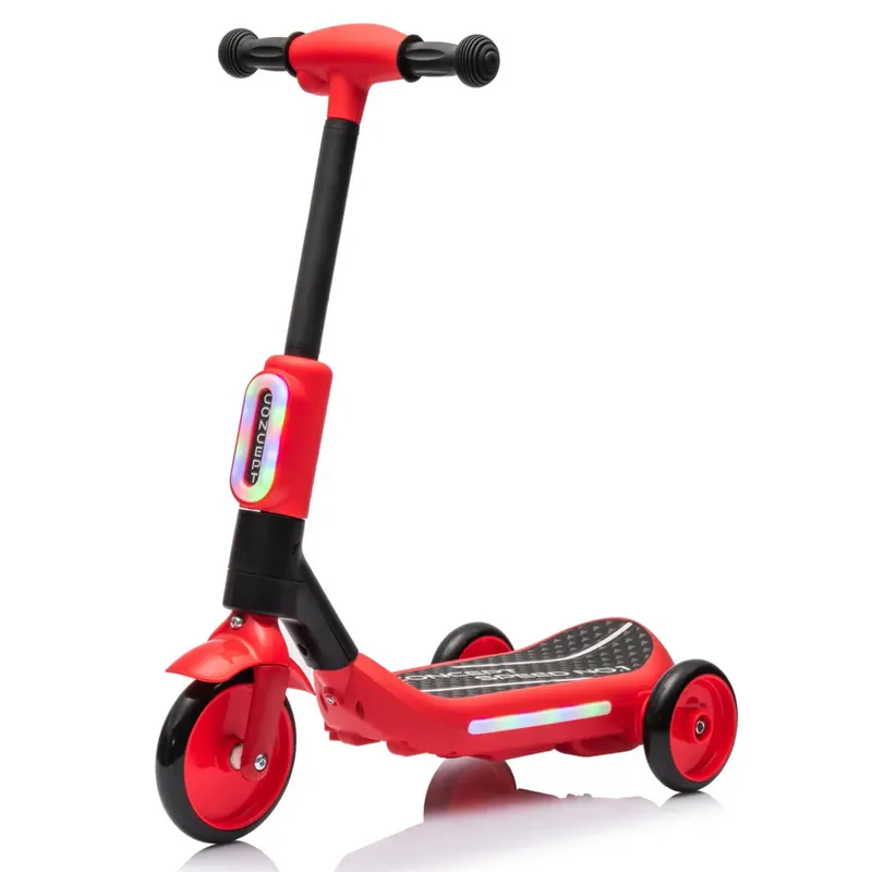 Concept, trotineta electrica cu aburi si lumini pentru copii, 3 roti, 30W, 6V 4.5Ah, rosie
