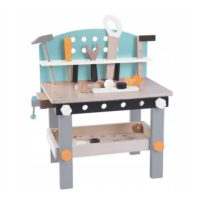 Banc de lucru Ecotoys, din lemn 32 piese KID000258 — imaginea 2