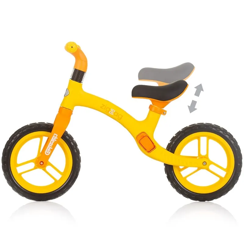 Bicicleta Chipolino Zig Zag, echilibru, fara pedale, galben/portocaliu KID060220 — imaginea 3
