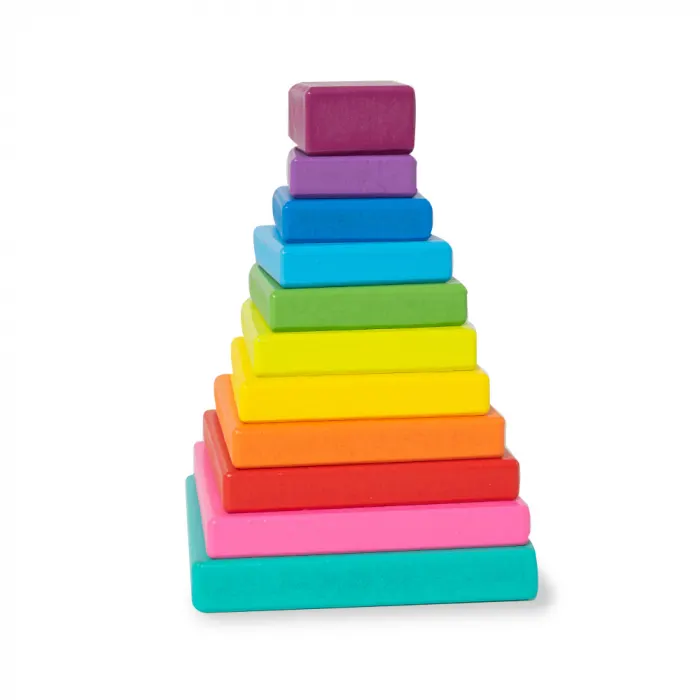 Jucarie din Lemn - Turn pentru Stivuit - Tangram