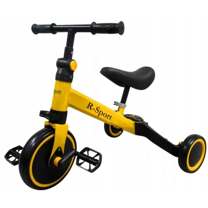 Bicicleta R-Sport P8, multifunctionala, echilibru, pedale detasabile, galben KID715185
