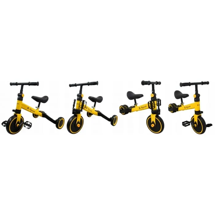 Bicicleta R-Sport P8, multifunctionala, echilibru, pedale detasabile, galben KID715185 — imaginea 3
