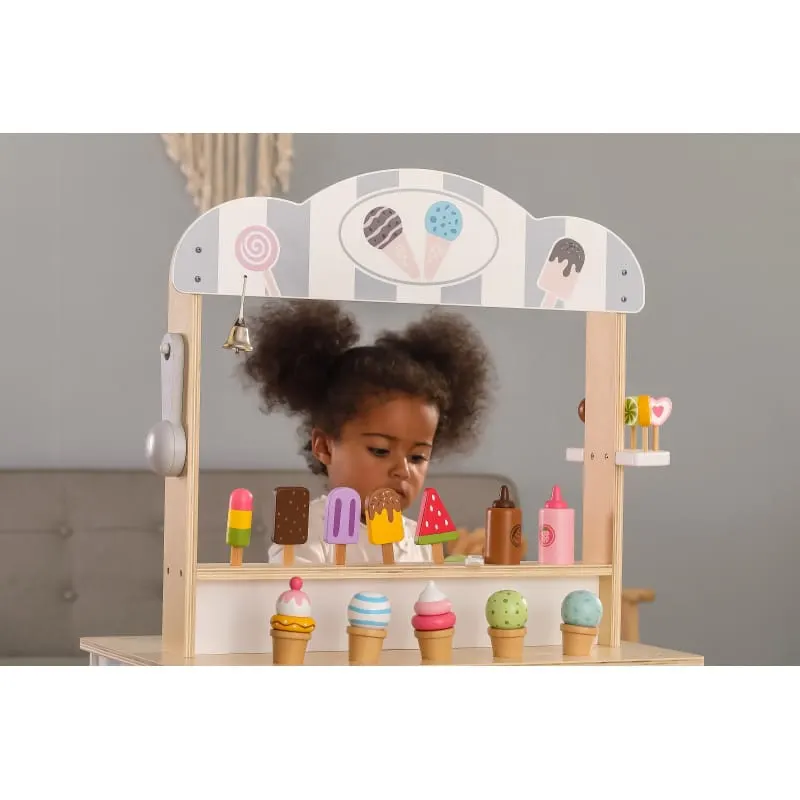 Stand inghetata Viga, lemn, accesorii, multicolor KID445507 — imaginea 5