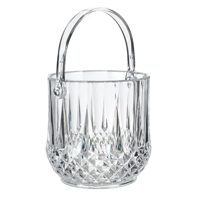 Frapiera cu maner pentru gheata,plastic,transparent,12x12 cm