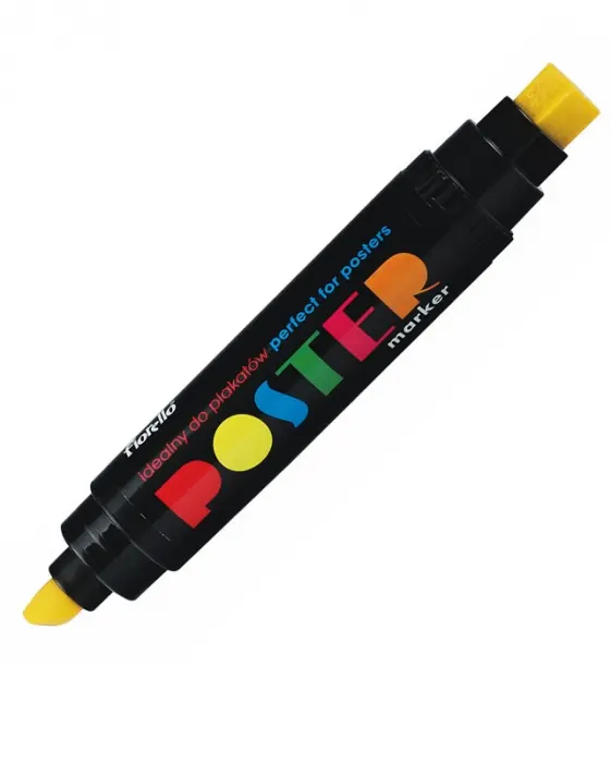 Marker permanent 2 capete,o10mm o17mm,galben