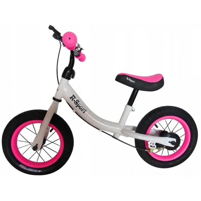 Bicicleta R-Sport R3, echilibru, fara pedale, roti gonflabile, alb/roz KID791685