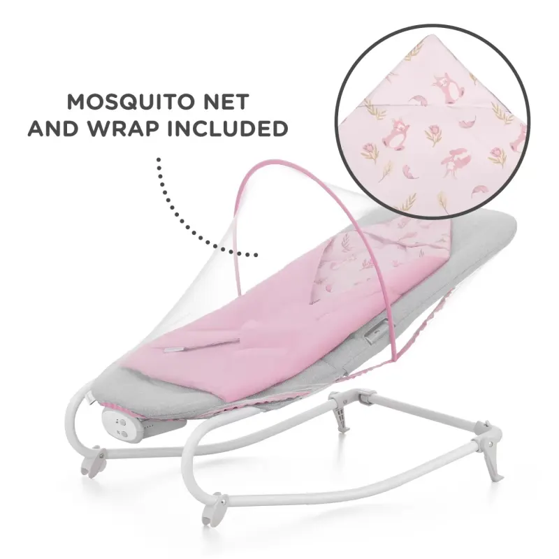 Balansoar Kinderkraft Felio2, vibratii si melodi, roz KID921096 — imaginea 2