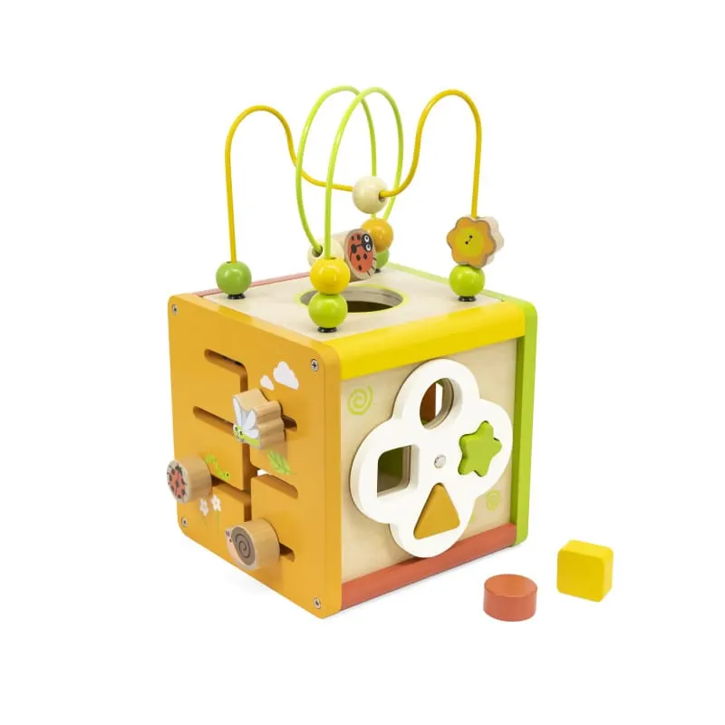 Centru activitati PolarB Viga, lemn, xilofon, sortator forme, 5 in 1, multicolor KID447167 — imaginea 2