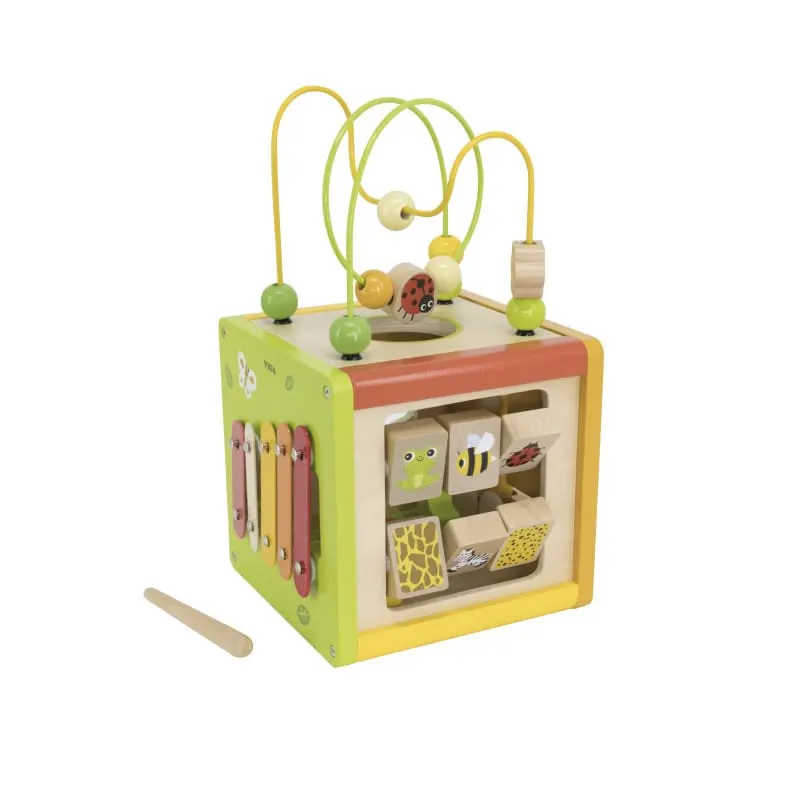 Centru activitati PolarB Viga, lemn, xilofon, sortator forme, 5 in 1, multicolor KID447167 — imaginea 3