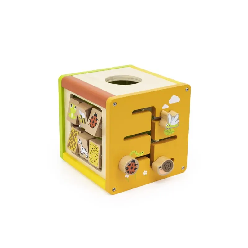 Centru activitati PolarB Viga, lemn, xilofon, sortator forme, 5 in 1, multicolor KID447167 — imaginea 4