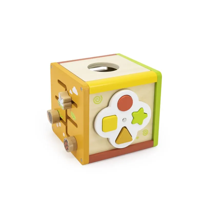 Centru activitati PolarB Viga, lemn, xilofon, sortator forme, 5 in 1, multicolor KID447167 — imaginea 5