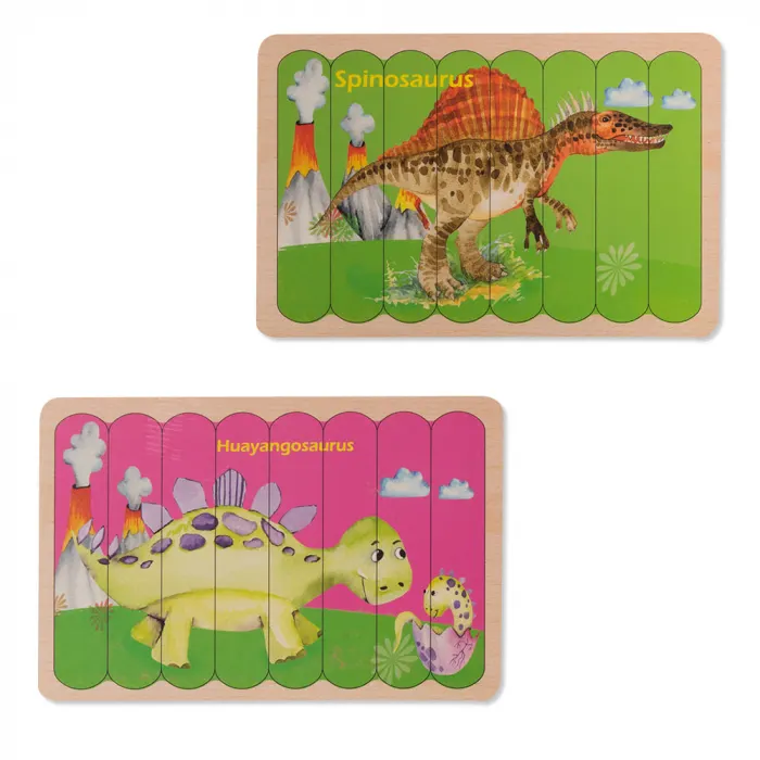 Puzzle cu benzi de potrivire cu doua fete