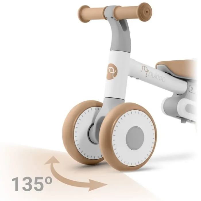 Bicicleta Nukido NK-603, echilibru, fara pedale, roti EVA, alb KID621230 — imaginea 5