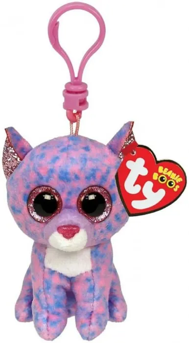 Plus Breloc Ty 8.5cm Boos Cassidy Pisica Lavanda