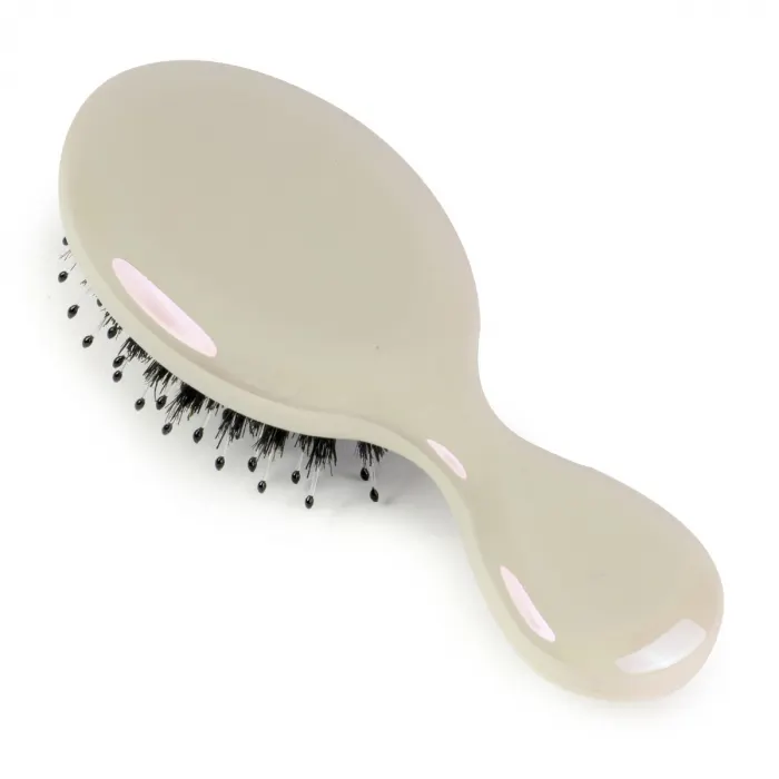 Perie cu Peri de Mistret si Peri Ionici din Nailon 17.5 cm Alb Cameleon