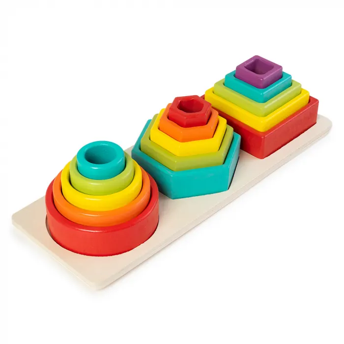 Jucarie din Lemn - Potrivire 3 Forme Geometrice