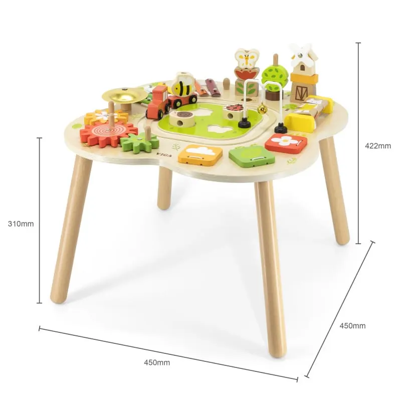 Masuta activitati Viga, multifunctional, lemn, multicolor KID446573 — imaginea 3