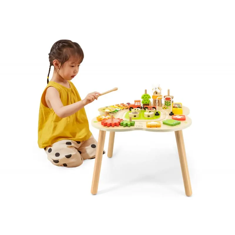 Masuta activitati Viga, multifunctional, lemn, multicolor KID446573 — imaginea 4