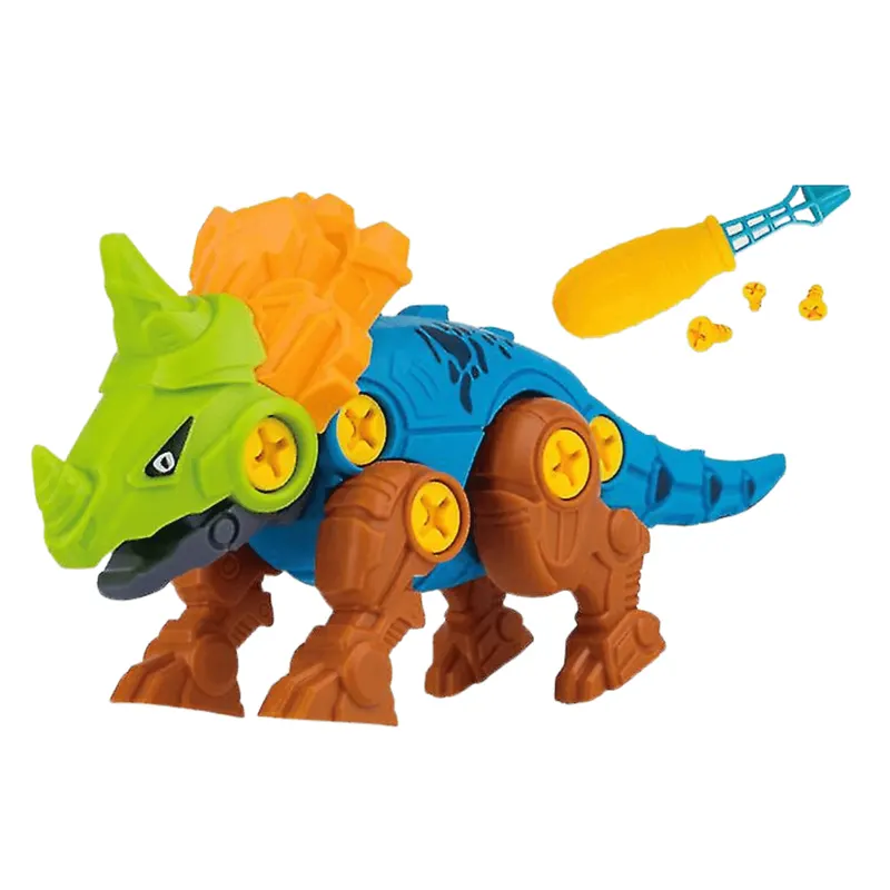 Jucarie Interactiva STEM DIY, Dinozaur de Construit, Centrosaurus, Surubelnita Inclusa, Culori Aleatorii, 19x10x5.5 Cm, + 3 Ani