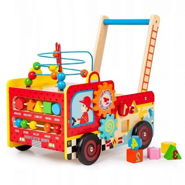 Antemergator Ecotoys, pompieri blocuri si labirint, multicolor KID065395