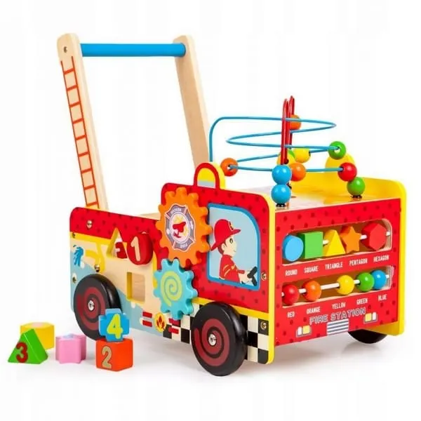 Antemergator Ecotoys, pompieri blocuri si labirint, multicolor KID065395 — imaginea 2
