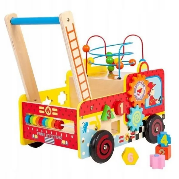 Antemergator Ecotoys, pompieri blocuri si labirint, multicolor KID065395 — imaginea 4