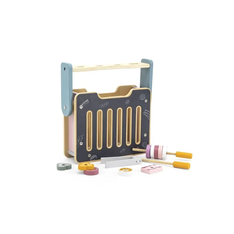 Mini aragaz si gratar PolarB Viga, lemn, cu accesorii, multicolor KID440328 — imaginea 2