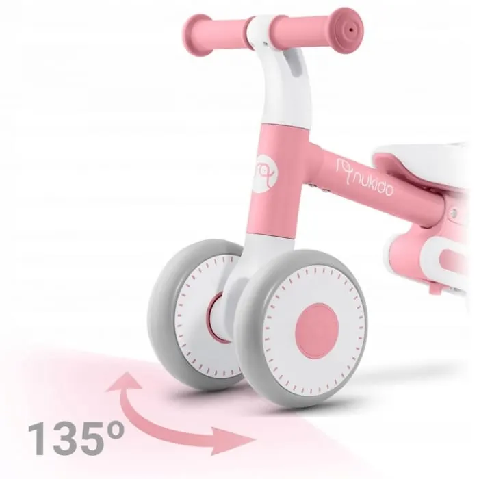 Bicicleta Nukido NK-603, echilibru, fara pedale, roti EVA, roz KID621247 — imaginea 5