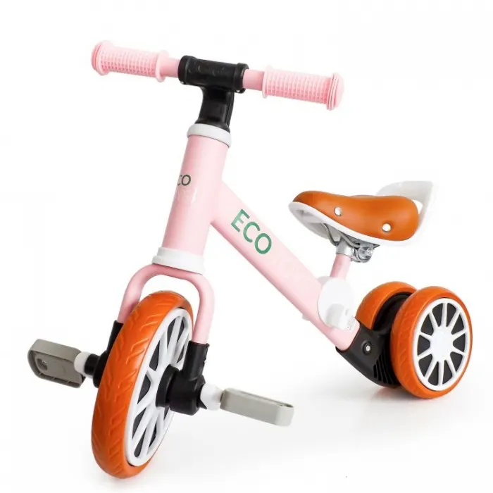 Bicicleta cu pedale Ecotoys, detasabila, roz KID068280