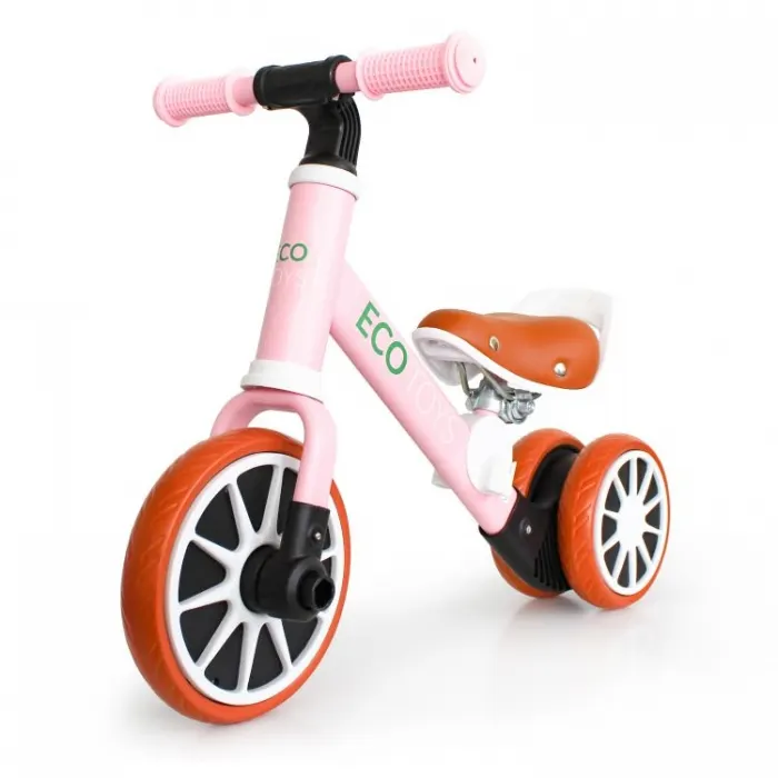 Bicicleta cu pedale Ecotoys, detasabila, roz KID068280 — imaginea 3