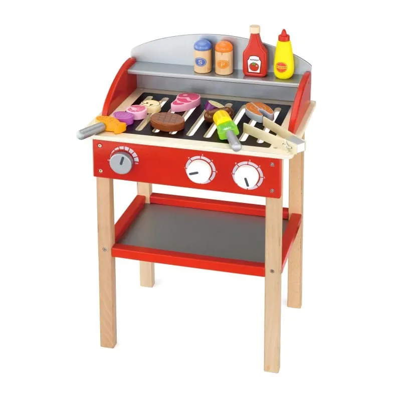 Set gratar grill Viga, lemn, cu accesorii, rosu KID509835 — imaginea 2