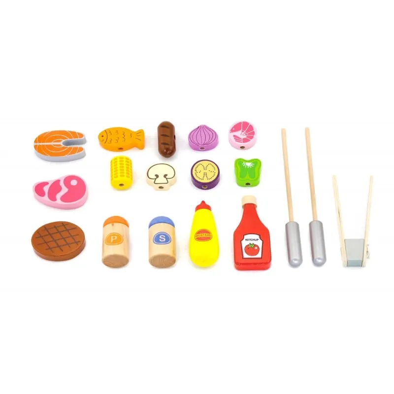 Set gratar grill Viga, lemn, cu accesorii, rosu KID509835 — imaginea 3