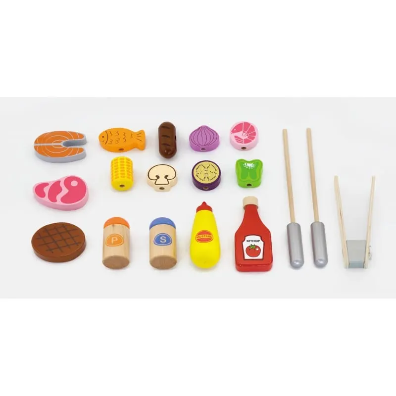 Set gratar grill Viga, lemn, cu accesorii, rosu KID509835 — imaginea 4
