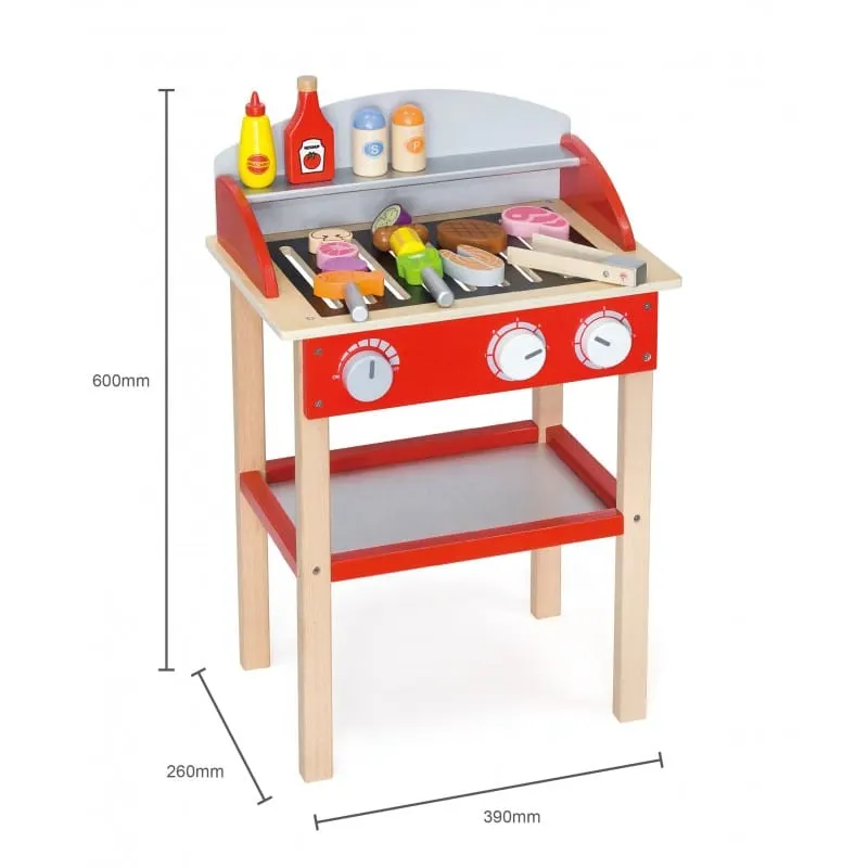 Set gratar grill Viga, lemn, cu accesorii, rosu KID509835 — imaginea 5