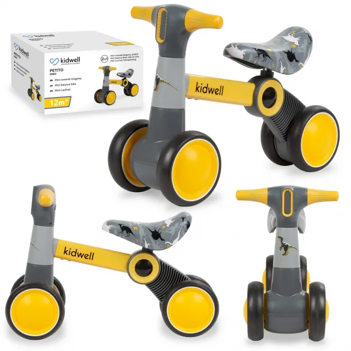 Bicicleta fara pedale Kidwell PETITO Dino, galben KID092406 — imaginea 2