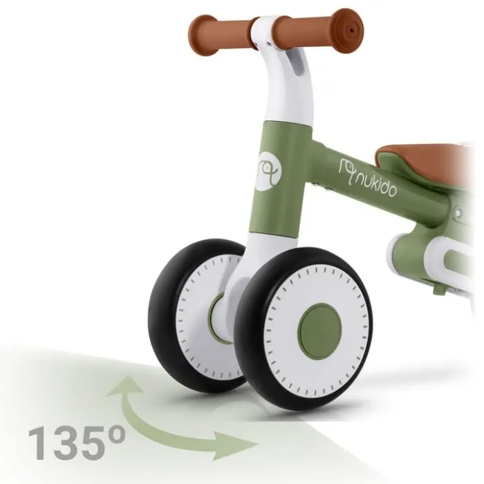 Bicicleta Nukido NK-603, echilibru, fara pedale, roti EVA, verde KID621278 — imaginea 4