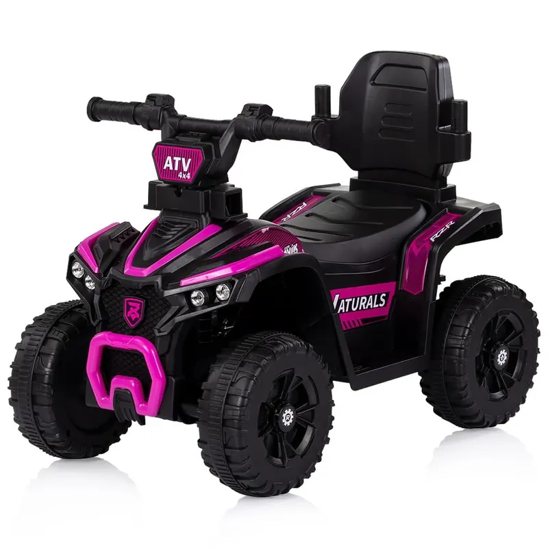 Masinuta de impins Chipolino, ATV, maner parental, lumini si sunete, roz KID002235 — imaginea 2