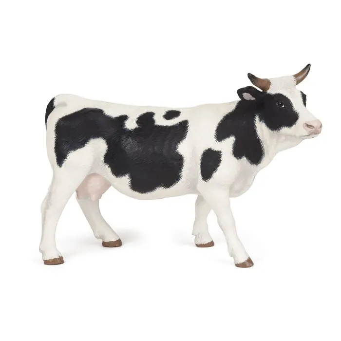 PAPO - Figurina Vacuta cu Blana Alba si Neagra