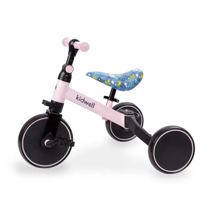 Tricicleta cu pedale Kidwell Pico Flower, 3 in 1, roz KID090402