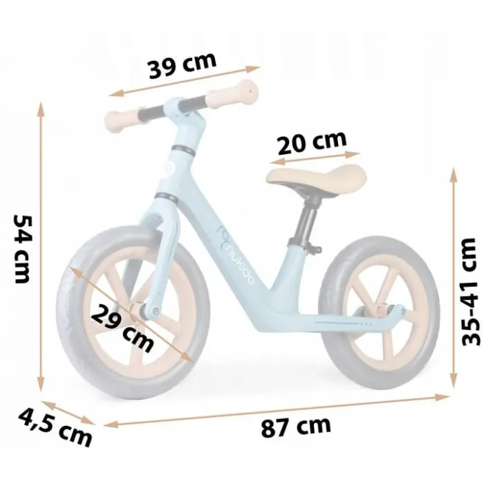 Bicicleta Nukido Light Flee, echilibru, fara pedale, roti EVA, albastru KID623036 — imaginea 3