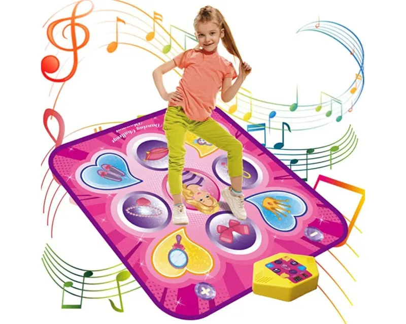 Covor Muzical Electronic, 5 Moduri Muzicale, 3 Nivele de Dificultate, Volum Adjustabil, Lumini LED, 90x93x3 cm, + 3 Ani