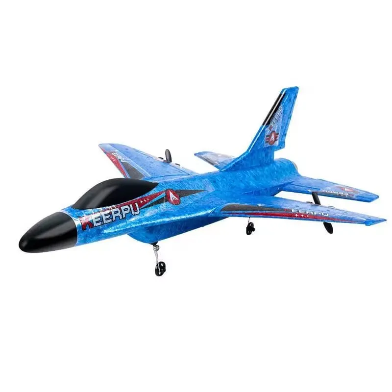 Avion RC din Spuma cu Telecomanda, Rezistent la Impact, Incarcator USB, LED, Control de la distanta 200 metri, Jucarie pentru Copii si Adulti, + 10 Ani